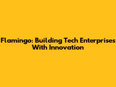 Flamingo: Building Tech Enterprises With Innovation